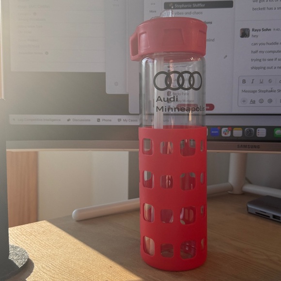 Audi Other - Audi Red Water Bottle with Protective Sleeve